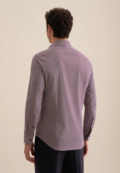Slim Performance-Hemd Druck in Lila |  Seidensticker Onlineshop