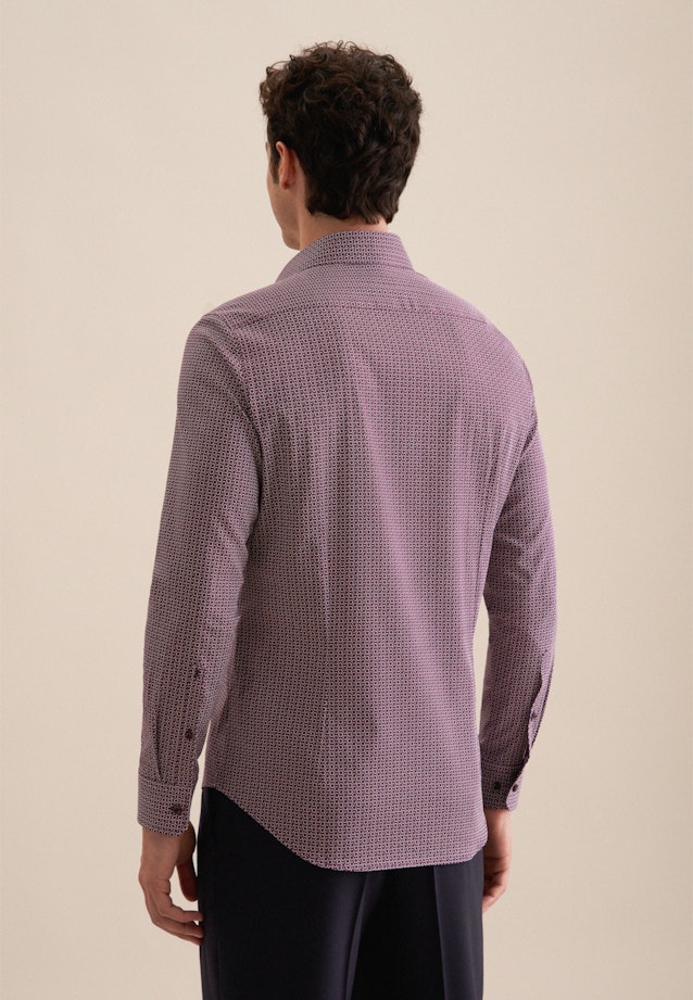 Slim Performance-Hemd Druck in Lila |  Seidensticker Onlineshop