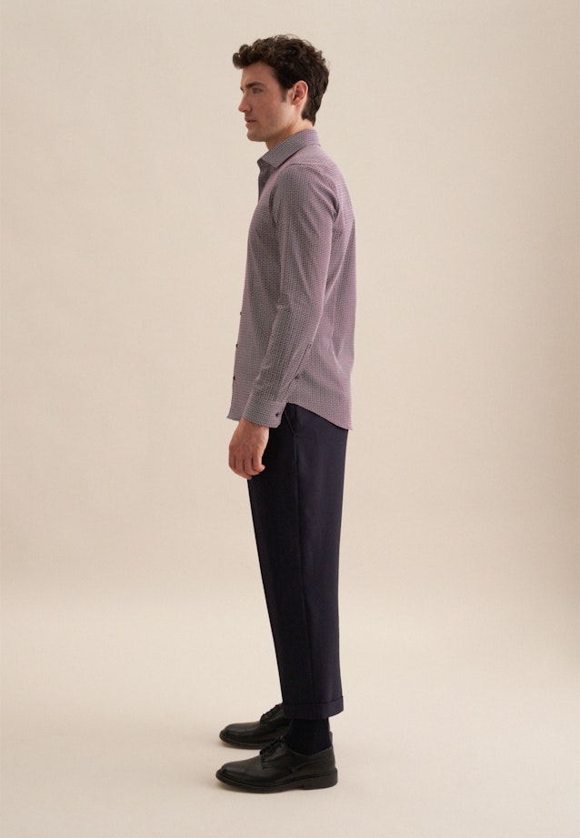 Slim Chemise performance Imprimé in Lilas |  Seidensticker Onlineshop