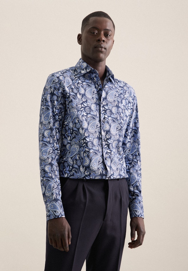 Slim Chemise d'affaires Imprimé dans Bleu Clair | Boutique en ligne Seidensticker