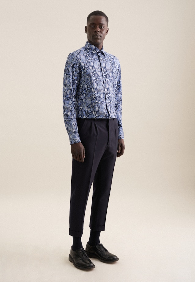 Slim Business shirt Print in Light Blue |  Seidensticker Onlineshop