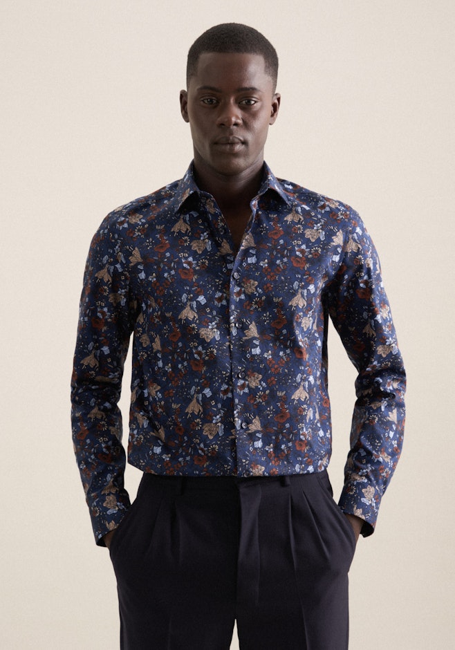 Slim Chemise d'affaires Imprimé dans Marron | Boutique en ligne Seidensticker