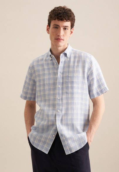 Regular Casual Shirt Check in Light Blue |  Seidensticker Onlineshop