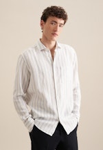 Regular Casual Hemd Streifen in Hellblau |  Seidensticker Onlineshop