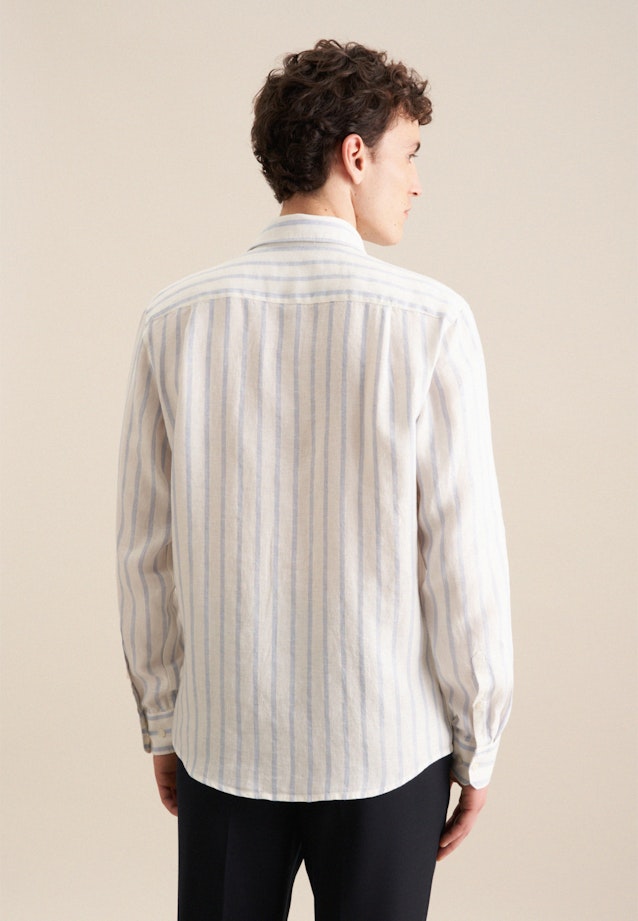 Regular Casual Hemd Streifen in Hellblau |  Seidensticker Onlineshop