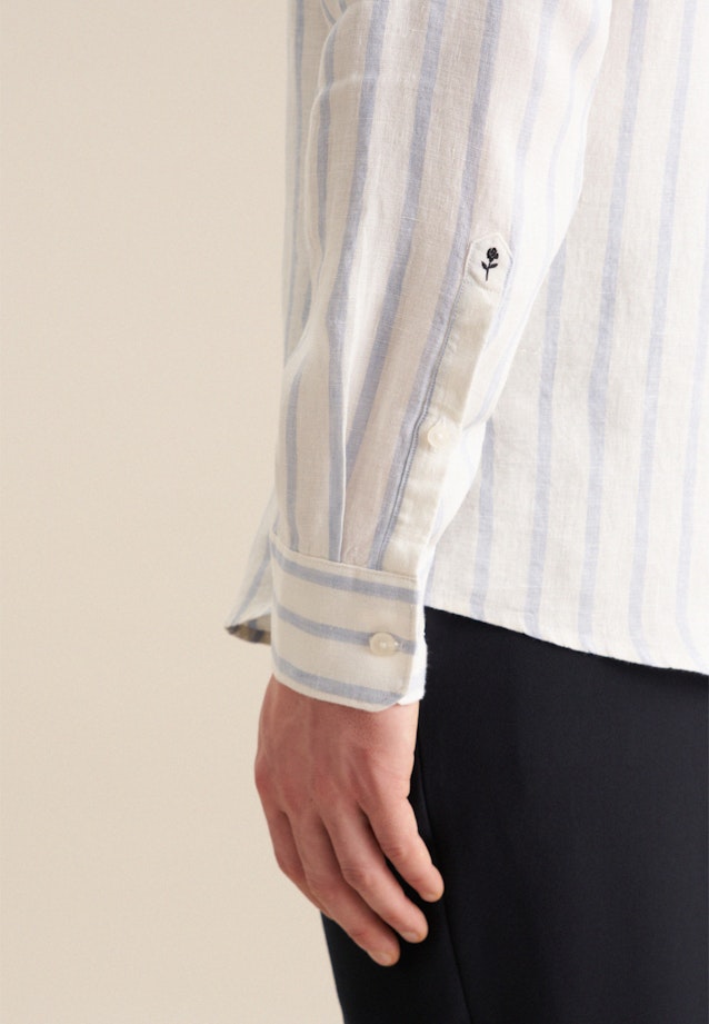 Regular Casual Hemd Streifen in Hellblau |  Seidensticker Onlineshop