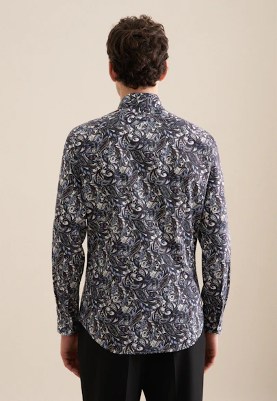 Slim Performance-Hemd Druck in Lila |  Seidensticker Onlineshop