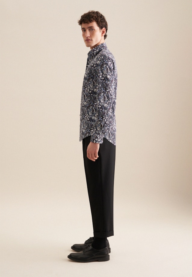 Slim Performance-Hemd Druck in Lila |  Seidensticker Onlineshop