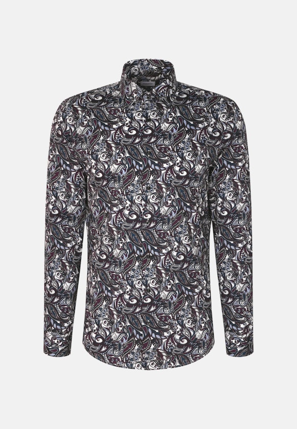 Slim Performance-Hemd Druck in Lila |  Seidensticker Onlineshop