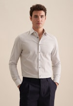 Slim Performance-Hemd Druck in Grau |  Seidensticker Onlineshop