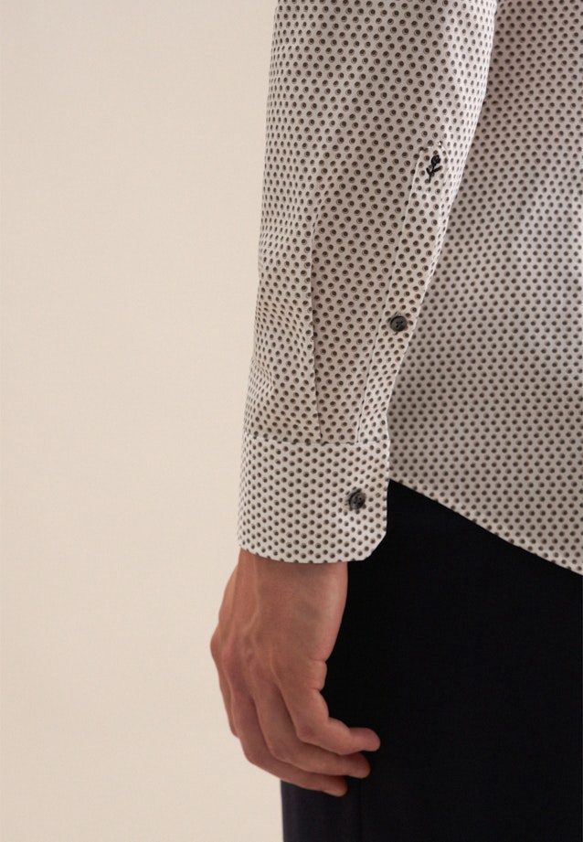 Slim Performance-Hemd Druck in Grau |  Seidensticker Onlineshop