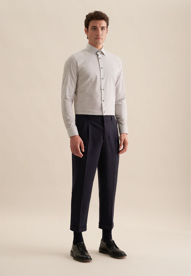 Slim Performance shirt Print in Grey |  Seidensticker Onlineshop