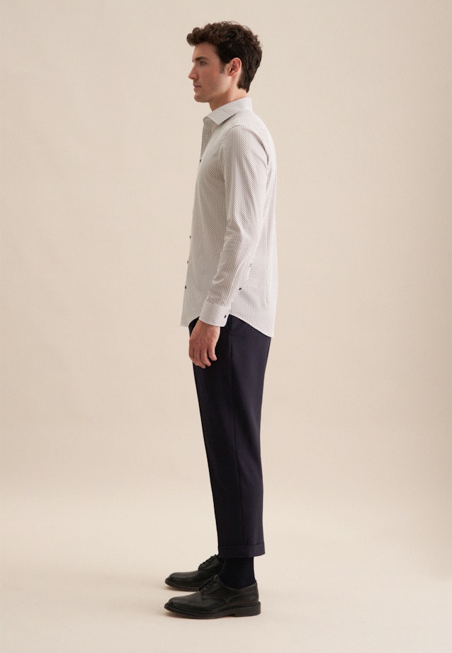 Slim Performance-Hemd Druck in Grau |  Seidensticker Onlineshop