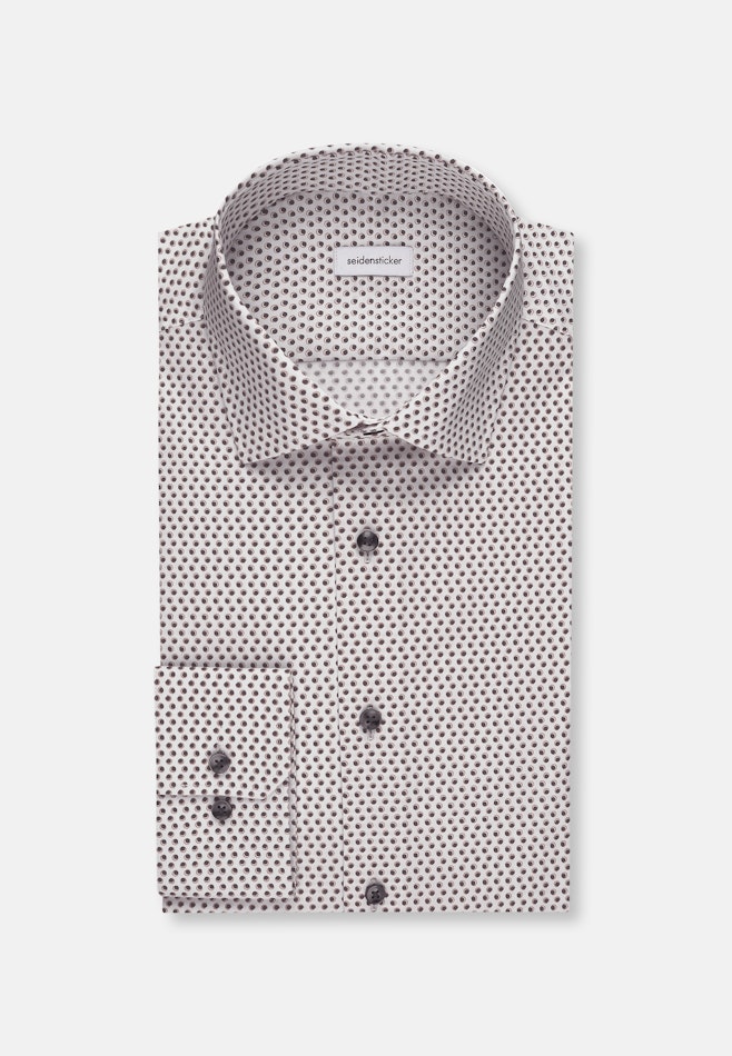 Slim Performance-Hemd Druck in Grau | Seidensticker Onlineshop