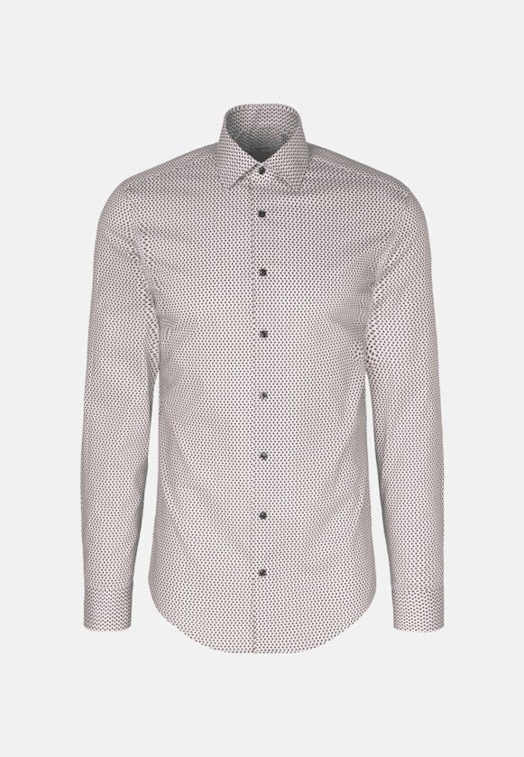 Slim Performance-Hemd Druck in Grau |  Seidensticker Onlineshop