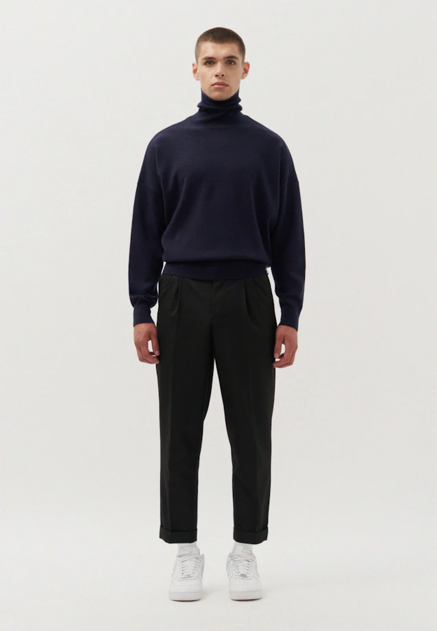 Stand-Up Collar Pullover  , Uni in Dark Blue |  Seidensticker Onlineshop