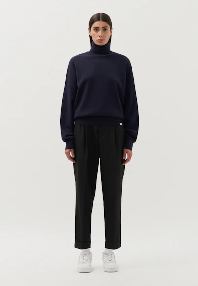 Oversized Pullover Uni in Dunkelblau |  Seidensticker Onlineshop