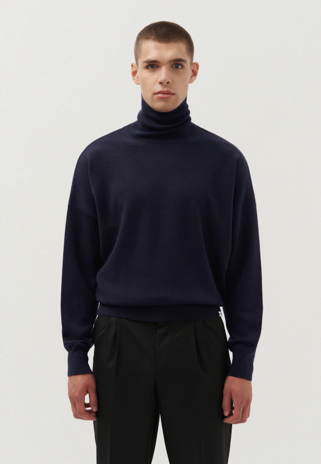 Stand-Up Collar Pullover  , Uni in Dark Blue |  Seidensticker Onlineshop