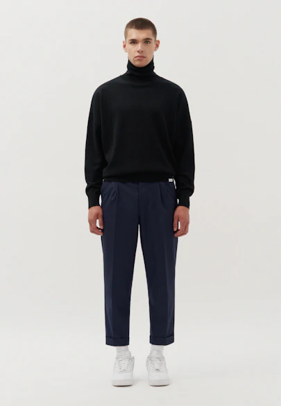 Stand-Up Collar Pullover  , Uni in Black |  Seidensticker Onlineshop