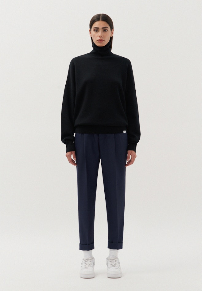 Stand-Up Collar Pullover  , Uni in Black | Seidensticker online shop