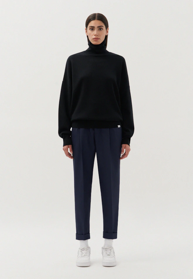 Oversized Pullover Uni in Schwarz | Seidensticker Onlineshop