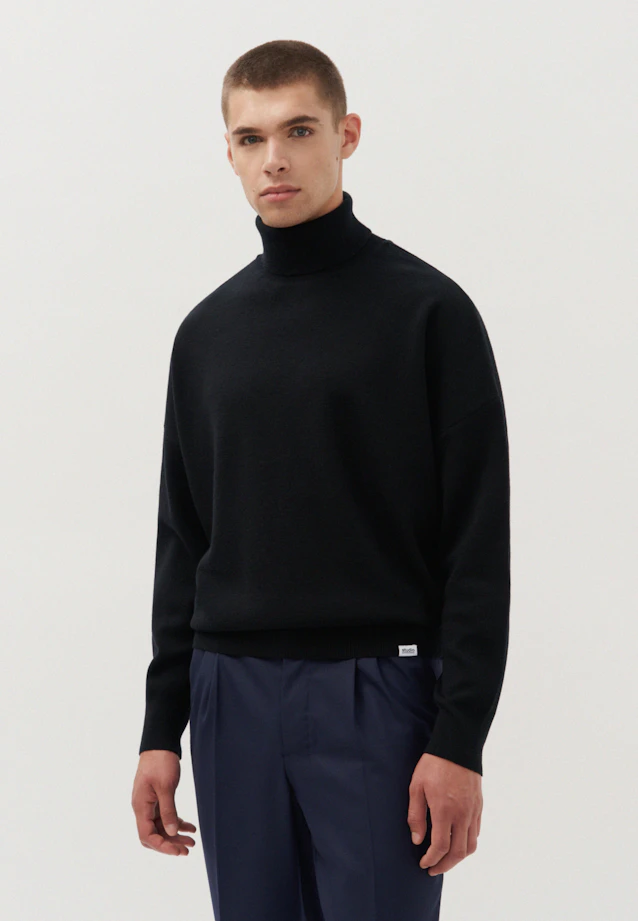 Oversized Pullover Uni in Schwarz |  Seidensticker Onlineshop