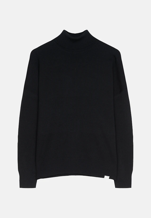 Oversized Pullover Uni in Schwarz |  Seidensticker Onlineshop