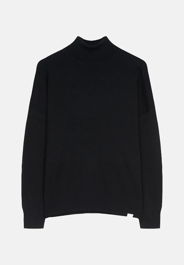 Oversized Pullover Uni in Schwarz |  Seidensticker Onlineshop