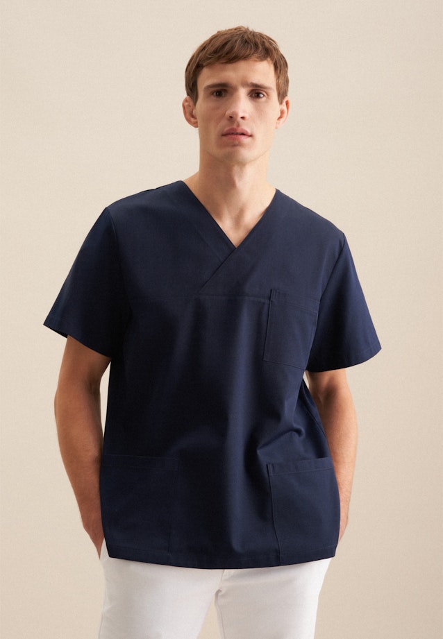 Regular Kasack Uni in Dark Blue |  Seidensticker Onlineshop