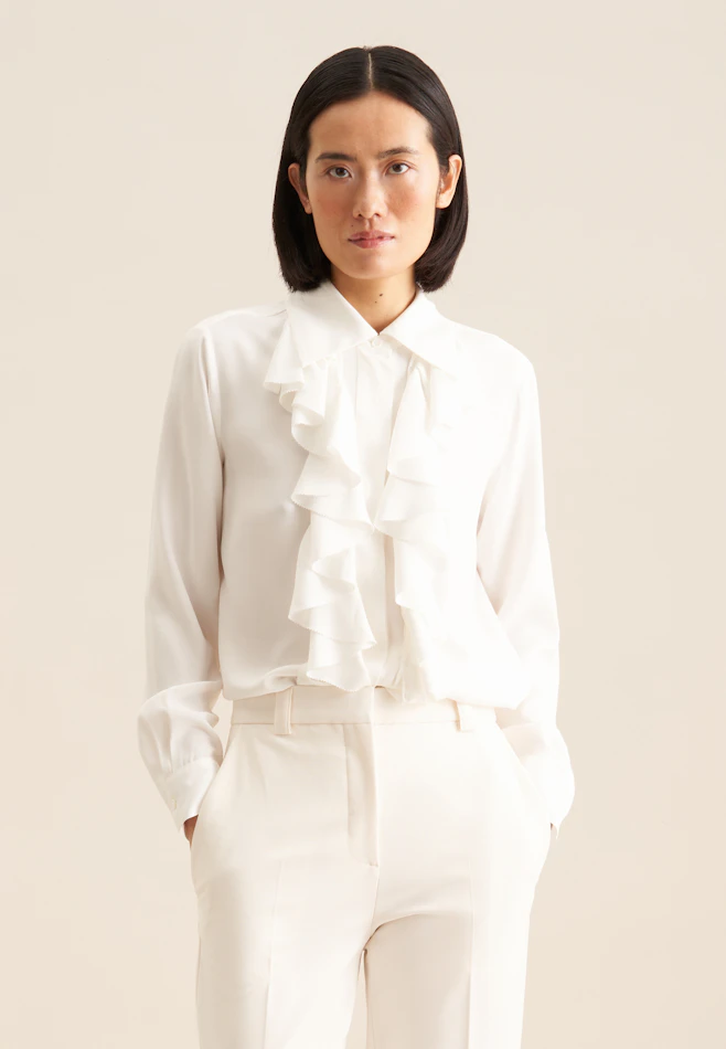 Hemdbluse Uni in Weiß | Seidensticker Onlineshop