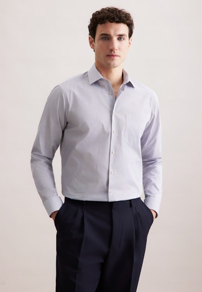 Regular Business Hemd Druck in Beige |  Seidensticker Onlineshop