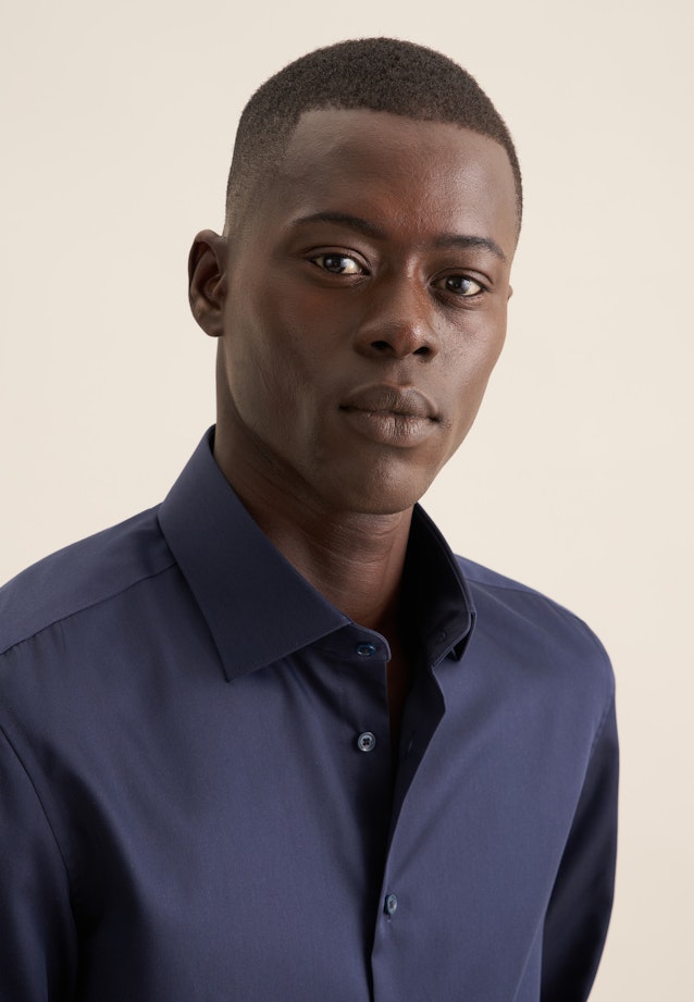 X-Slim Business Hemd Uni in Dunkelblau |  Seidensticker Onlineshop