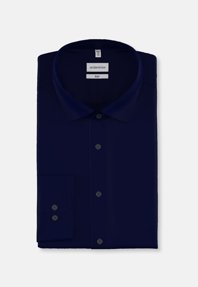 X-Slim Chemise d'affaires Uni dans Bleu Foncé | Boutique en ligne Seidensticker
