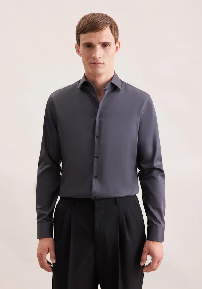 X-Slim Business Hemd Uni in Grau | Seidensticker Onlineshop