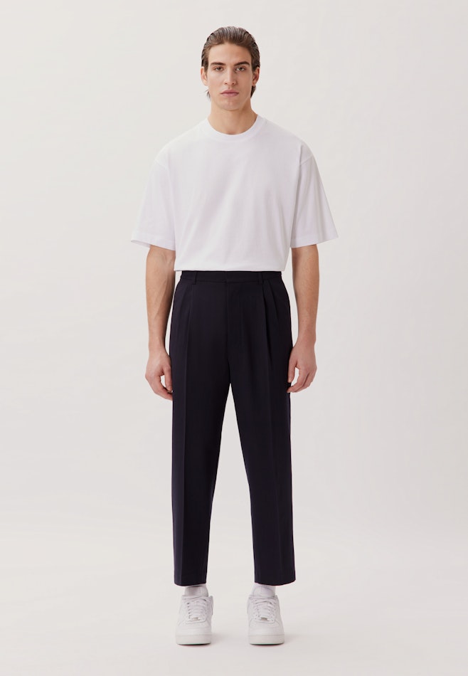 Regular Chino Uni dans Bleu Foncé | Boutique en ligne Seidensticker