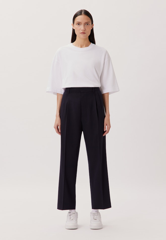 Regular Chino Uni dans Bleu Foncé | Boutique en ligne Seidensticker