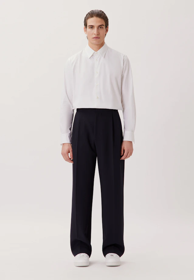 Regular Chemise décontractée Uni in Blanc |  Seidensticker Onlineshop