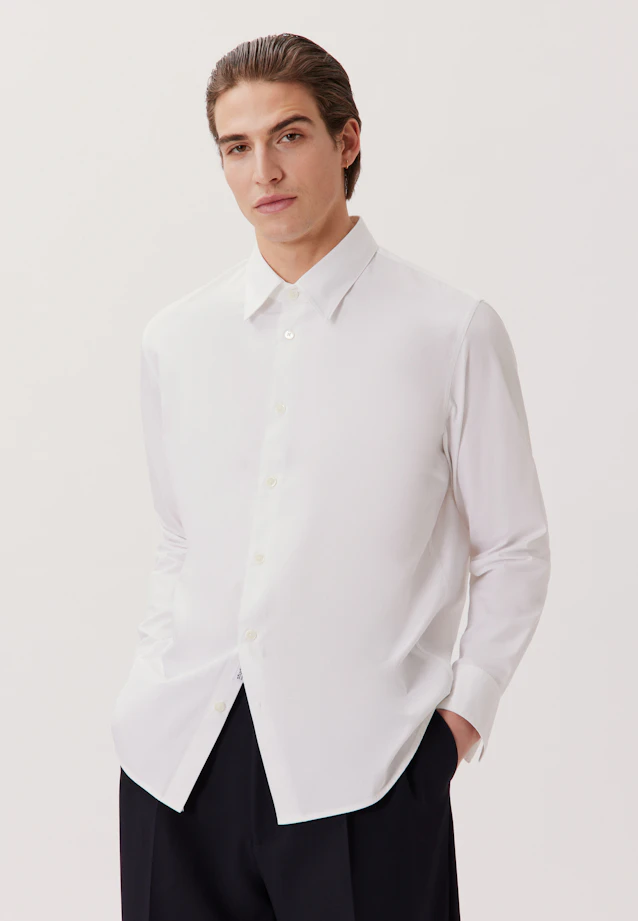 Regular Casual Hemd Uni in Weiß |  Seidensticker Onlineshop
