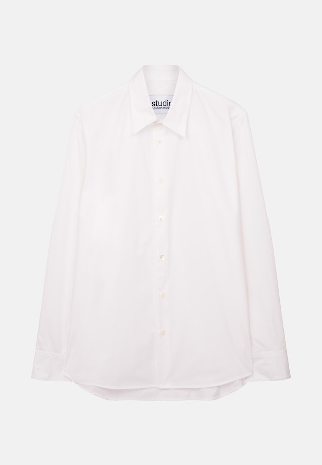 Regular Chemise décontractée Uni in Blanc |  Seidensticker Onlineshop