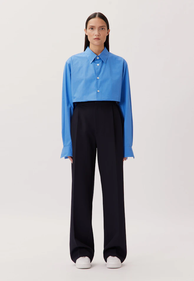 Regular Casual Hemd Uni in Mittelblau | Seidensticker Onlineshop