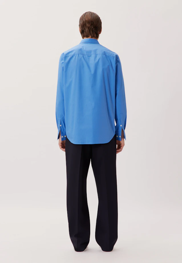 Regular Casual Hemd Uni in Mittelblau |  Seidensticker Onlineshop