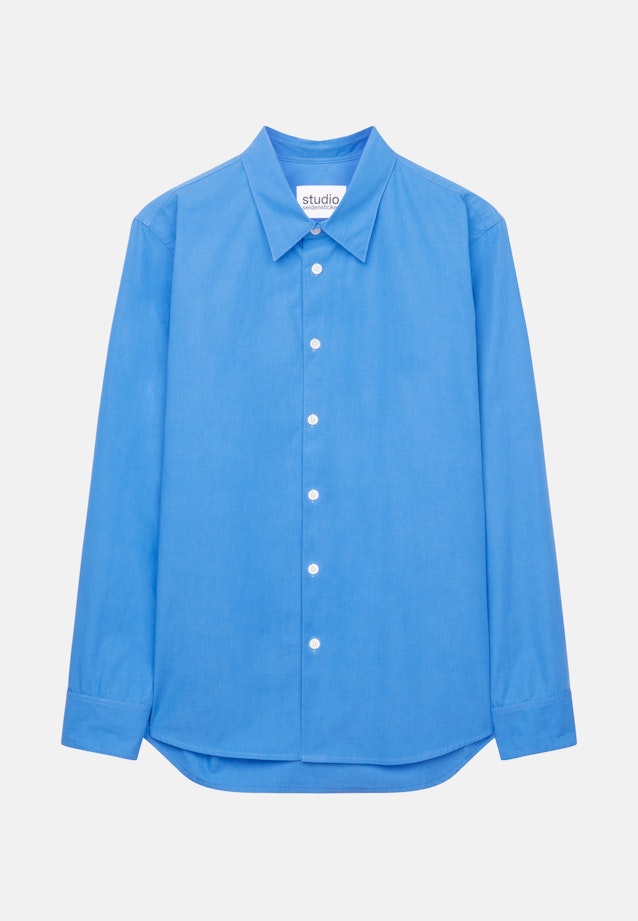 Regular Casual shirt Uni in Medium Blue |  Seidensticker Onlineshop