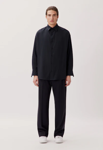 Oversized Casual Hemd Uni in Dunkelblau |  Seidensticker Onlineshop