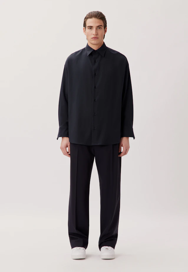 Oversized Casual shirt Uni in Dark Blue |  Seidensticker Onlineshop