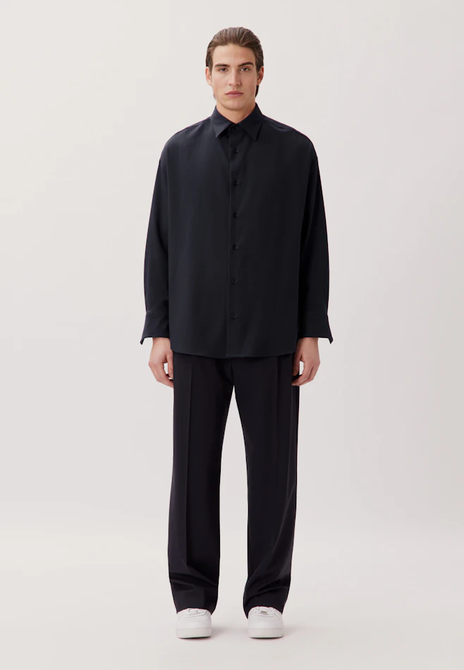 Oversized Casual Hemd Uni in Dunkelblau | Seidensticker Onlineshop