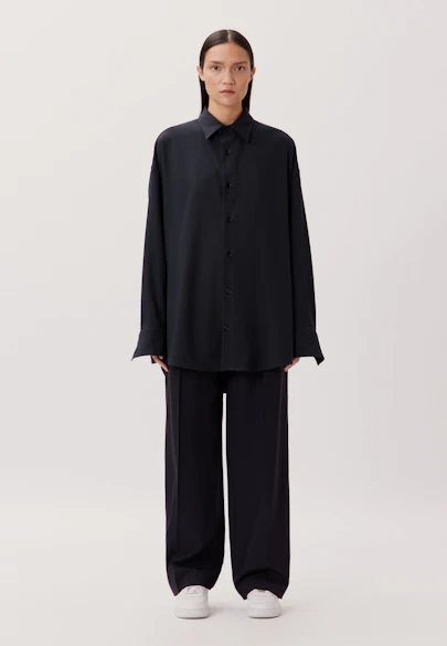 Oversized Casual Hemd Uni in Dunkelblau |  Seidensticker Onlineshop