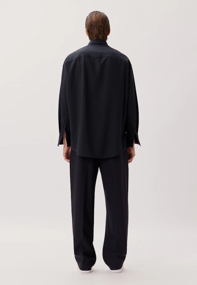 Oversized Casual Hemd Uni in Dunkelblau |  Seidensticker Onlineshop