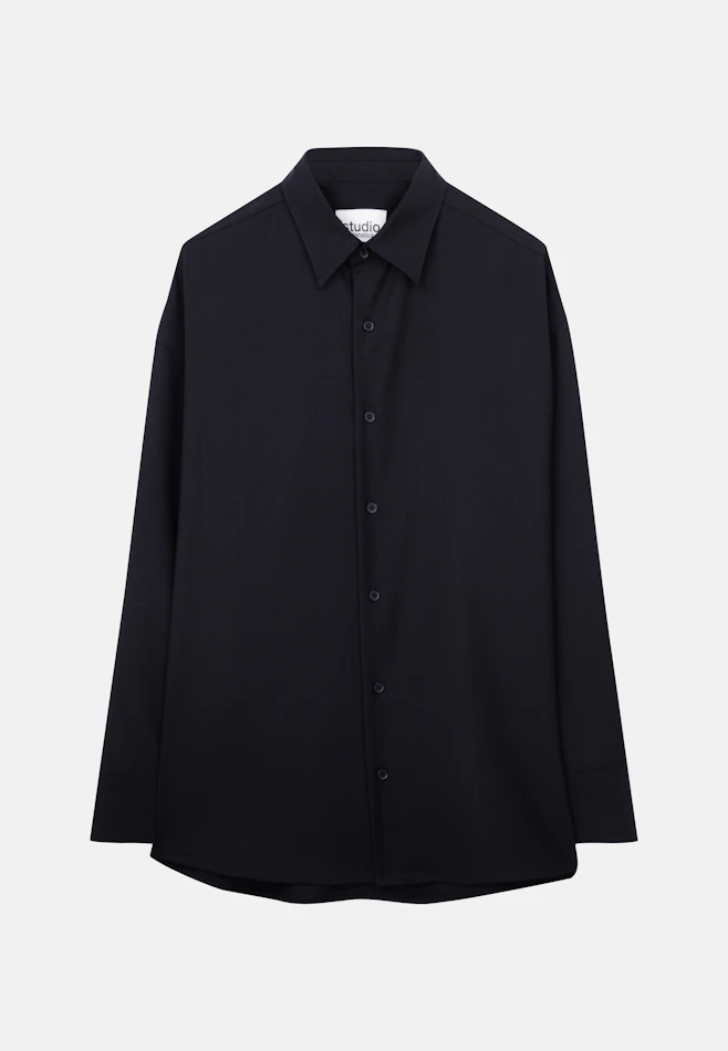 Oversized Casual Hemd Uni in Dunkelblau | Seidensticker Onlineshop