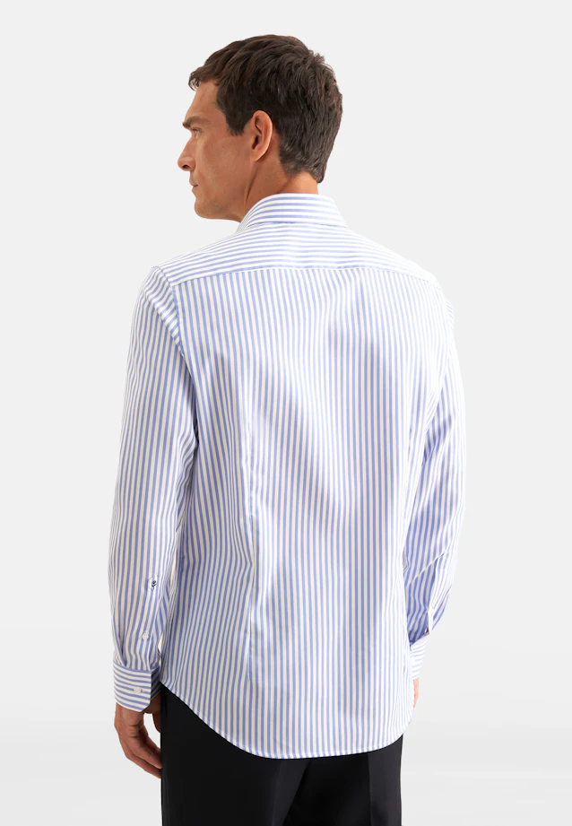 X-Slim Business Hemd Gestreift in Mittelblau |  Seidensticker Onlineshop