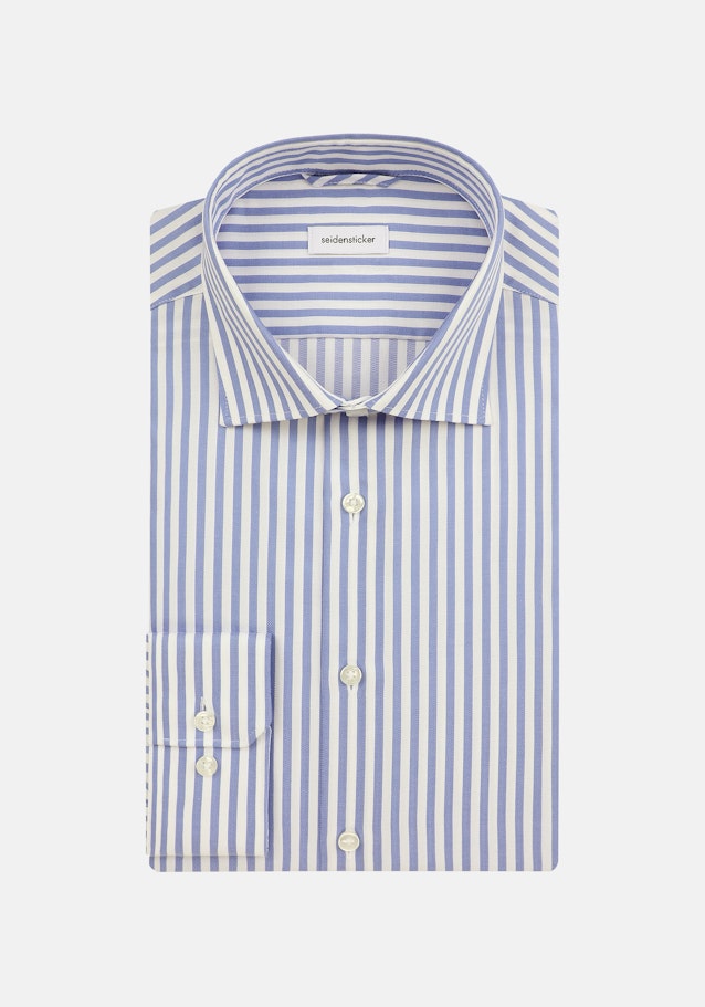 X-Slim Business Hemd Gestreift in Mittelblau | Seidensticker Onlineshop